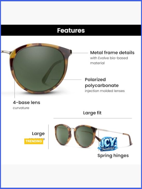 Retro Cat-Eye Polarized Sunglasses with Spring Hinges main image 4